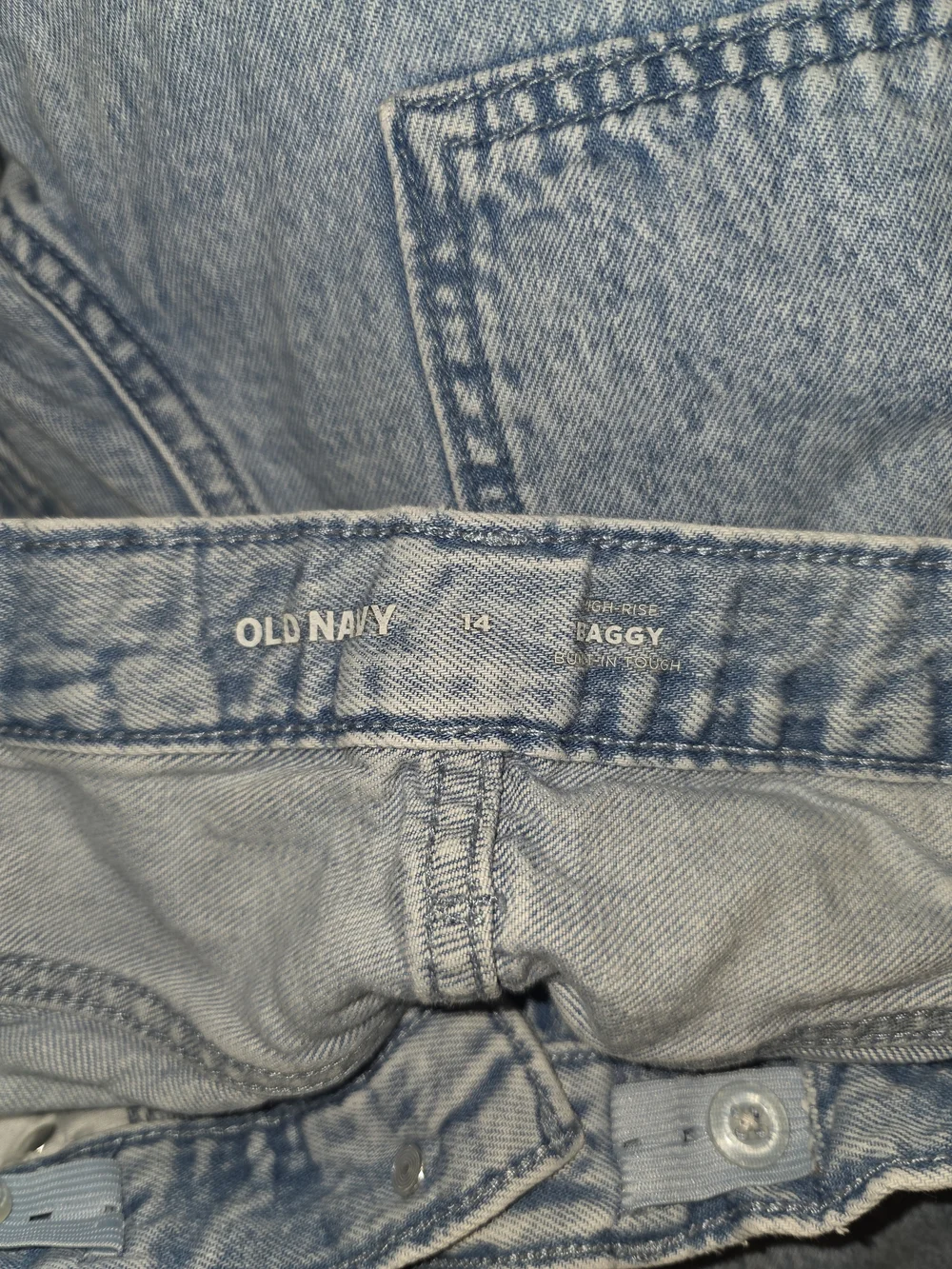 Old Navy Light Blue Cargo Wide-Leg Jeans for Kids